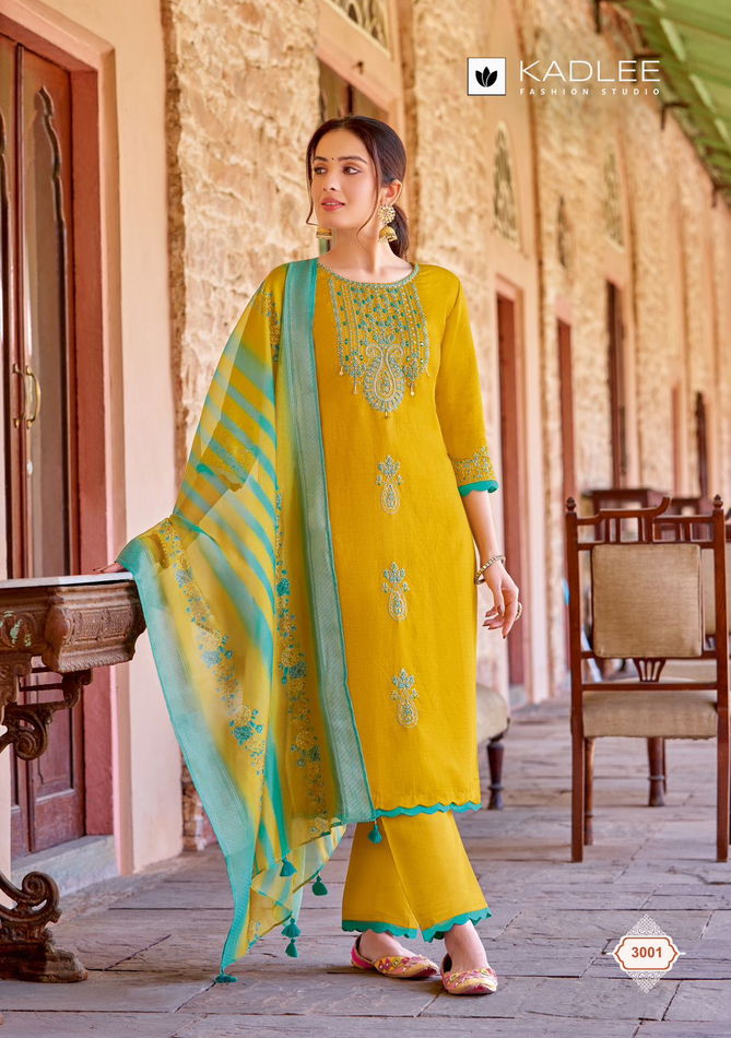 Heritage By Kadlee Viscose Weaving Designer Kurti With Bottom Dupatta Wholesale Online